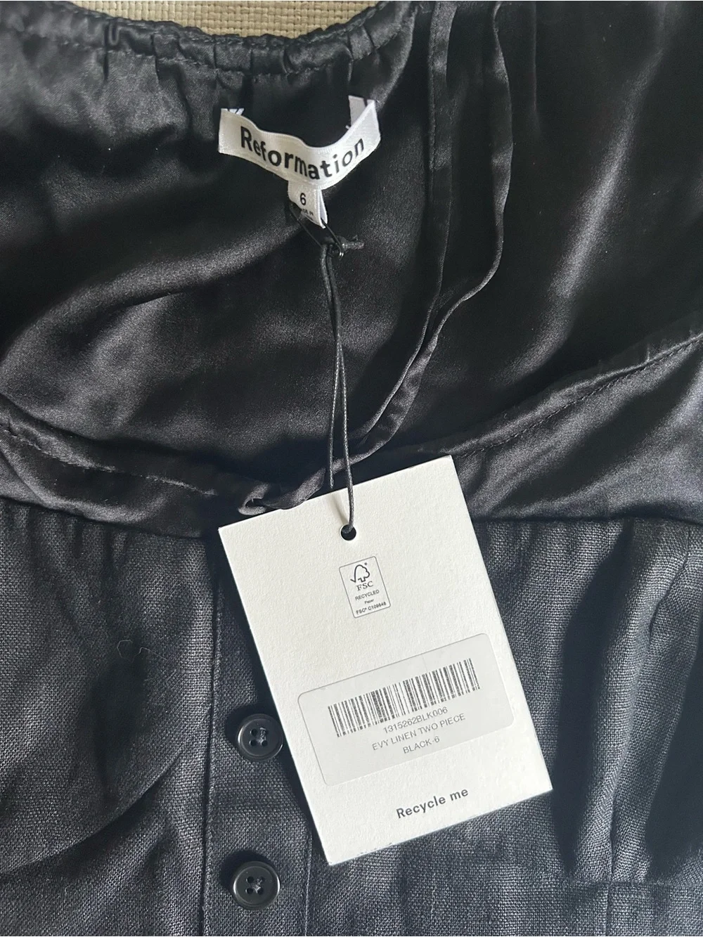 NWT • Evy Linen two piece - size 6